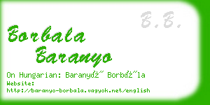 borbala baranyo business card